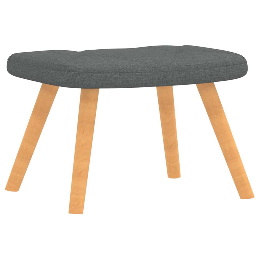 vidaXL Scaun de relaxare cu taburet, gri închis, textil vidaXL Scaun de relaxare cu taburet, gri închis, textil