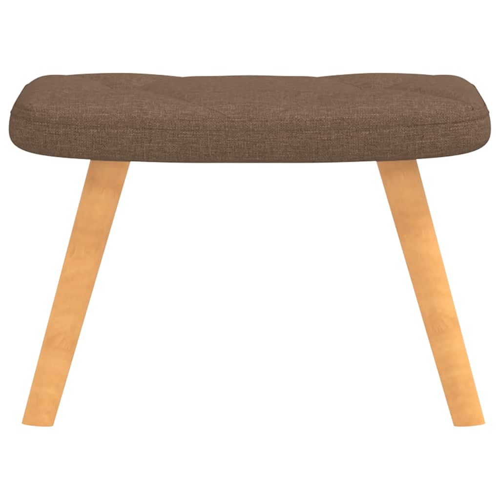 vidaXL Scaun de relaxare cu taburet, maro, material textil vidaXL Scaun de relaxare cu taburet, maro, material textil