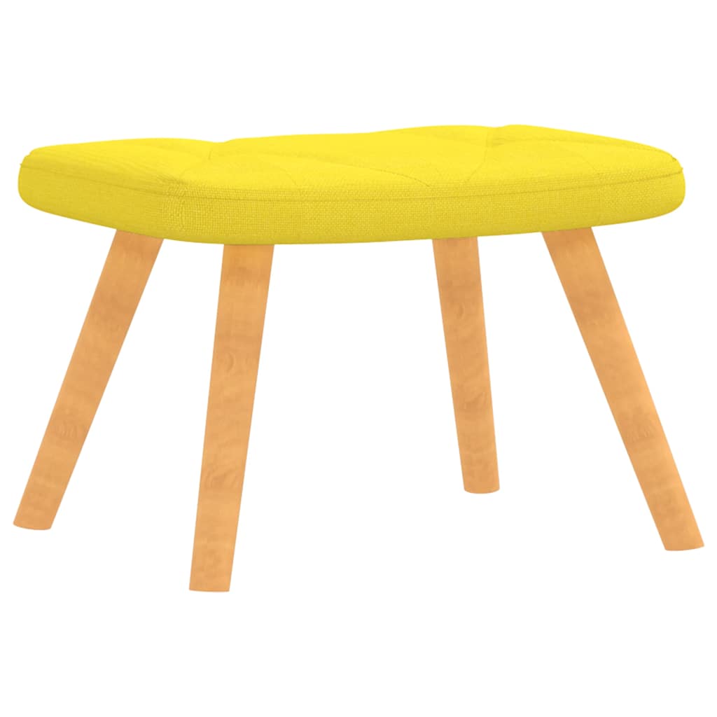 vidaXL Scaun relaxare cu taburet, galben muștar, textil vidaXL Scaun relaxare cu taburet, galben muștar, textil