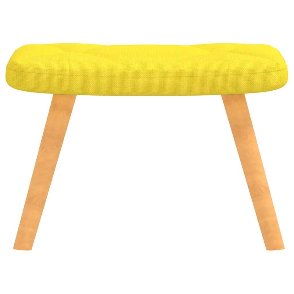 vidaXL Scaun relaxare cu taburet, galben muștar, textil vidaXL Scaun relaxare cu taburet, galben muștar, textil