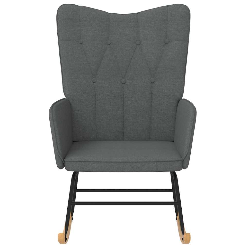 vidaXL Scaun balansoar, gri închis, material textil
