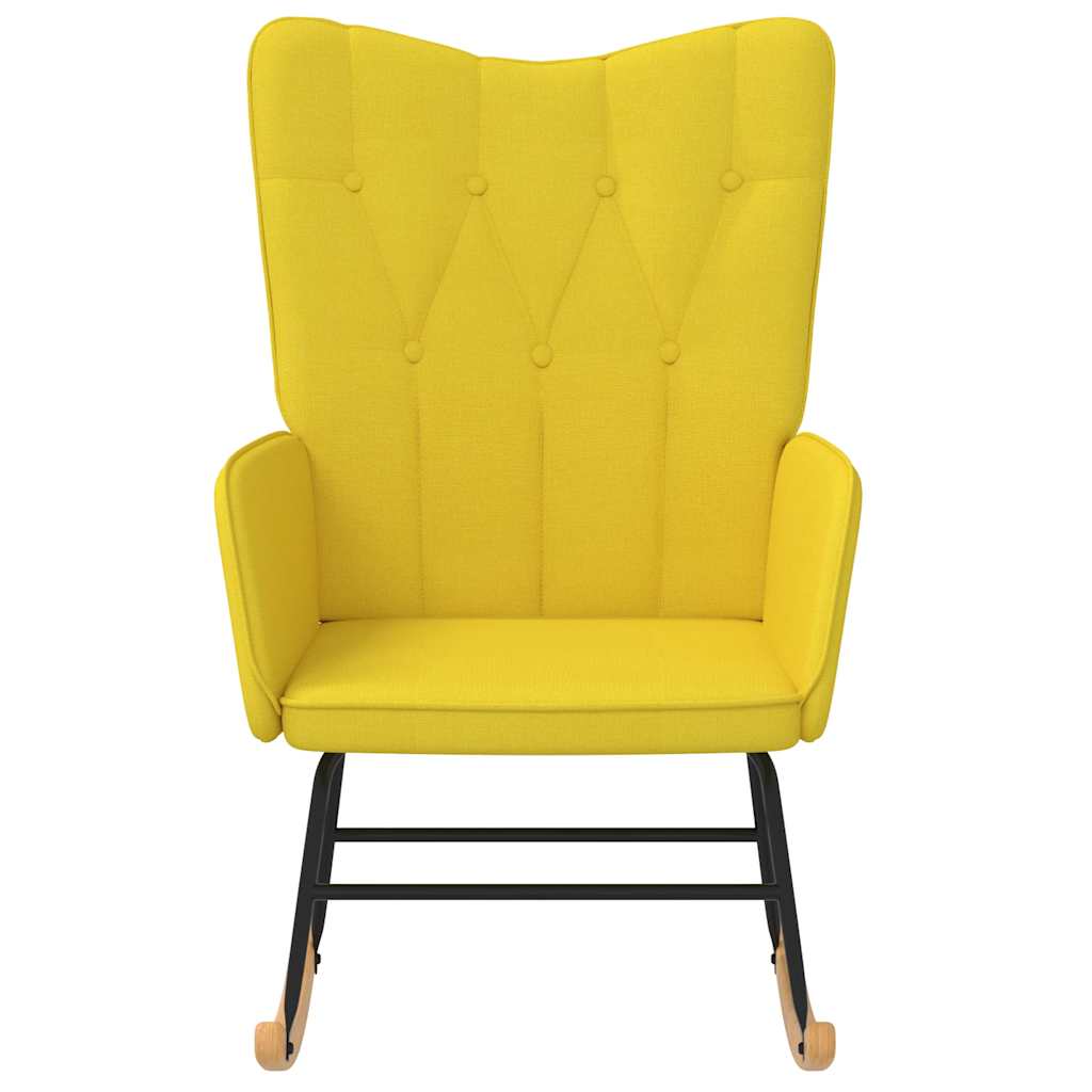 vidaXL Scaun balansoar, galben muștar, material textil vidaXL Scaun balansoar, galben muștar, material textil