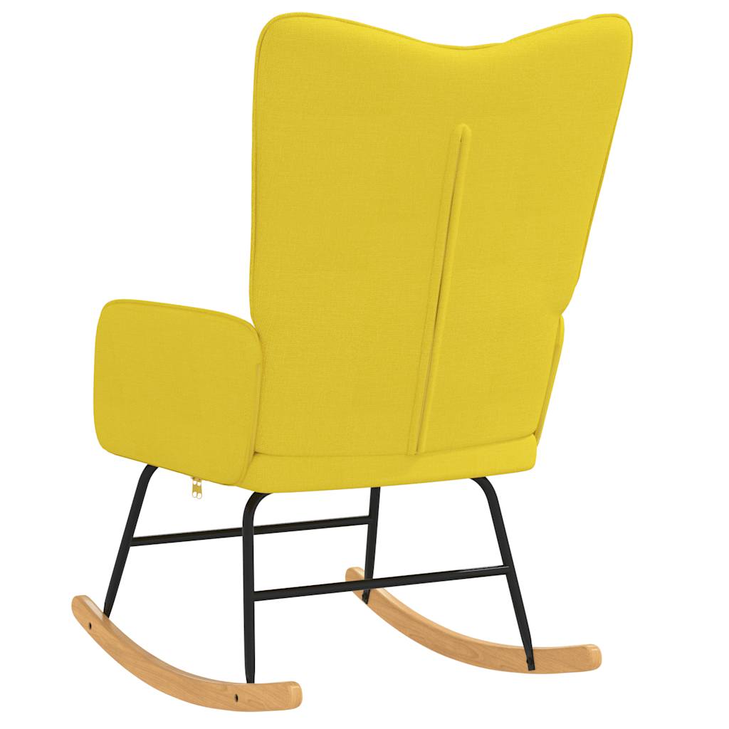 vidaXL Scaun balansoar, galben muștar, material textil vidaXL Scaun balansoar, galben muștar, material textil