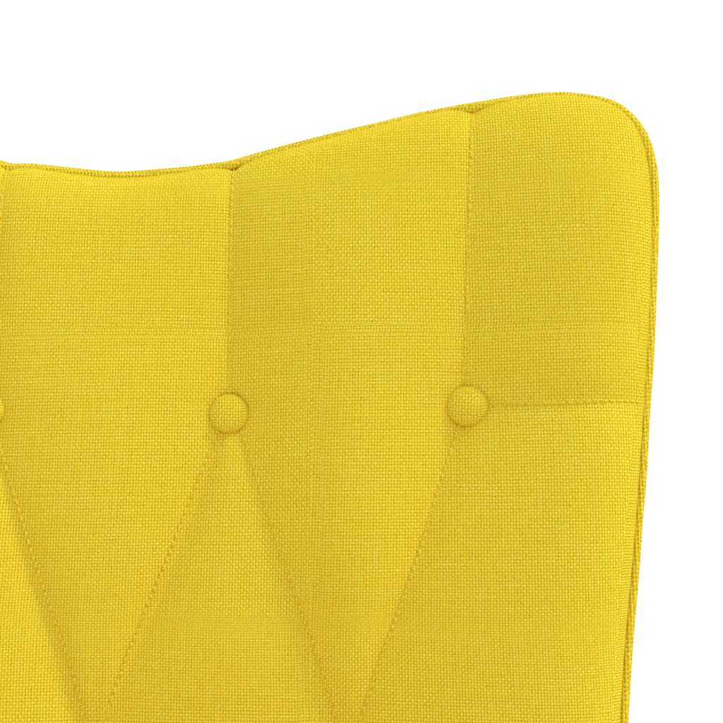vidaXL Scaun balansoar, galben muștar, material textil vidaXL Scaun balansoar, galben muștar, material textil