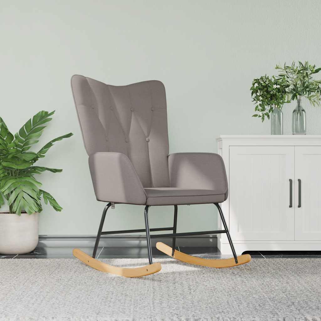 vidaXL Scaun balansoar, gri taupe, material textil vidaXL Scaun balansoar, gri taupe, material textil