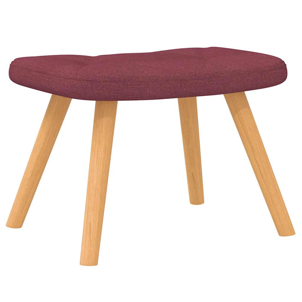 vidaXL Scaun balansoar cu taburet, roșu vin, textil vidaXL Scaun balansoar cu taburet, roșu vin, textil