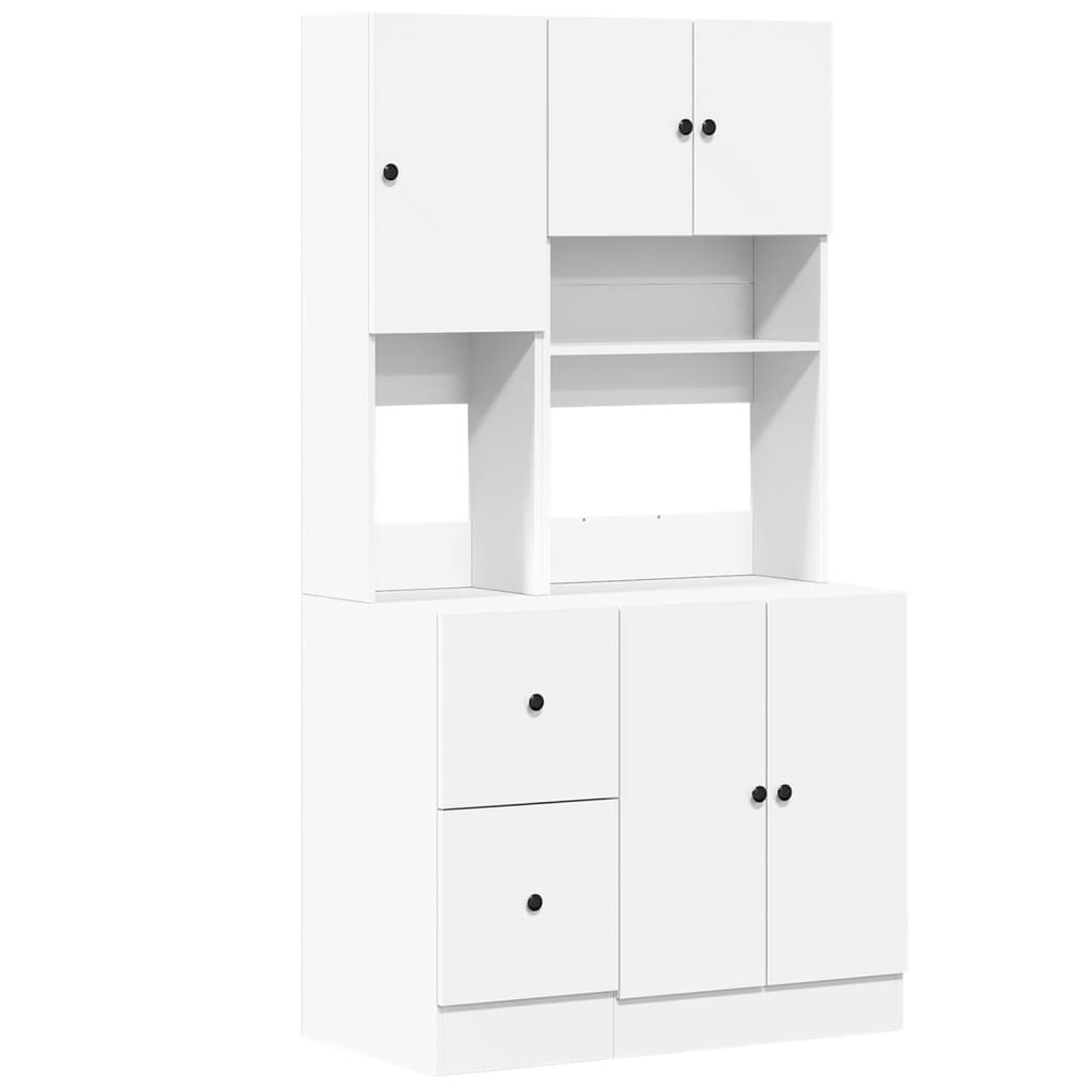 vidaXL Dulap de bucătărie, alb, 95x50x180 cm, lemn prelucrat vidaXL Dulap de bucătărie, alb, 95x50x180 cm, lemn prelucrat