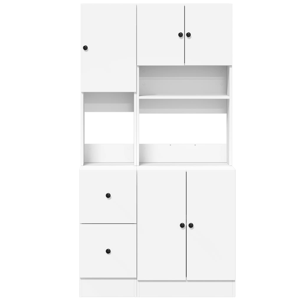 vidaXL Dulap de bucătărie, alb, 95x50x180 cm, lemn prelucrat vidaXL Dulap de bucătărie, alb, 95x50x180 cm, lemn prelucrat