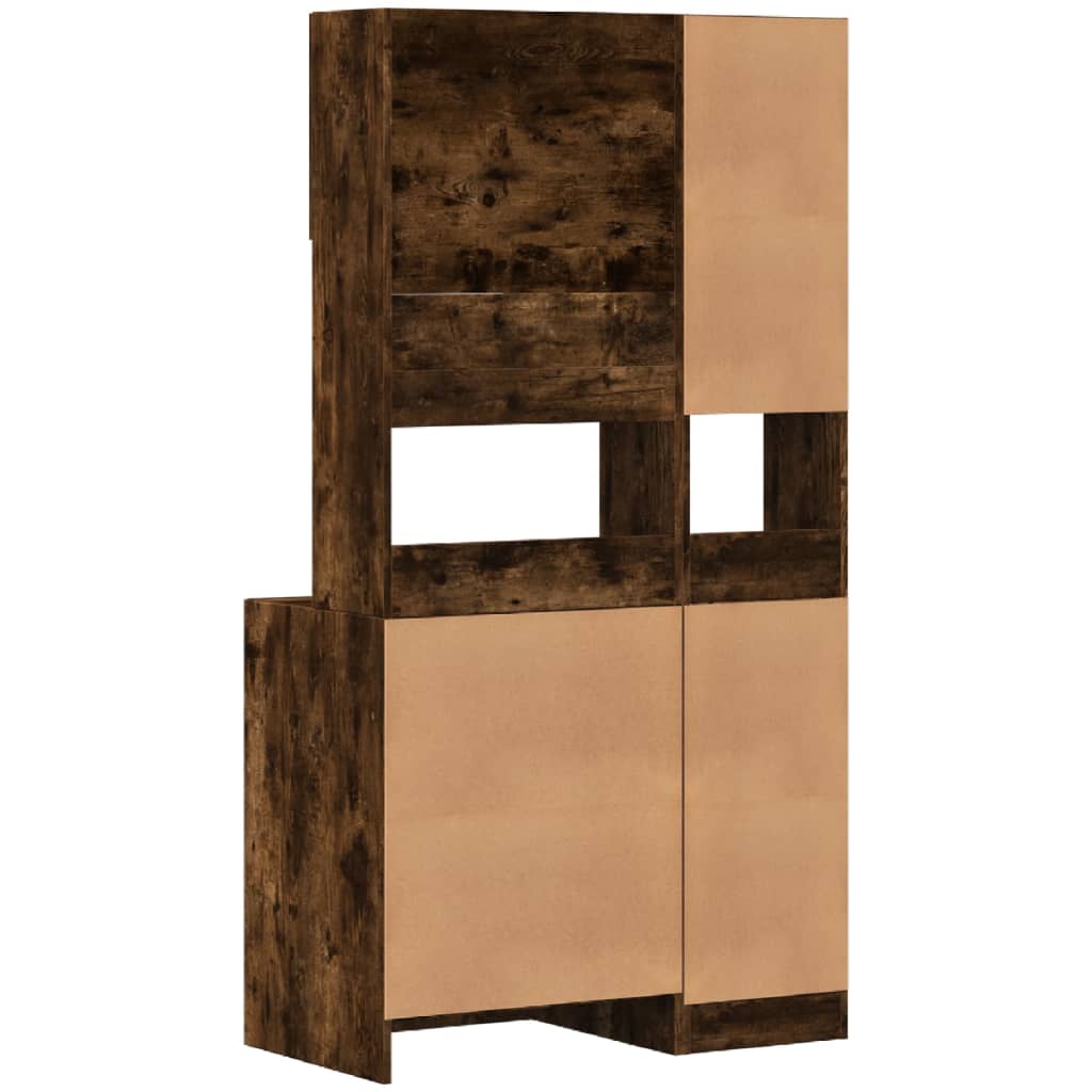 vidaXL Dulap de bucătărie stejar fumuriu, 95x50x180 cm, lemn prelucrat