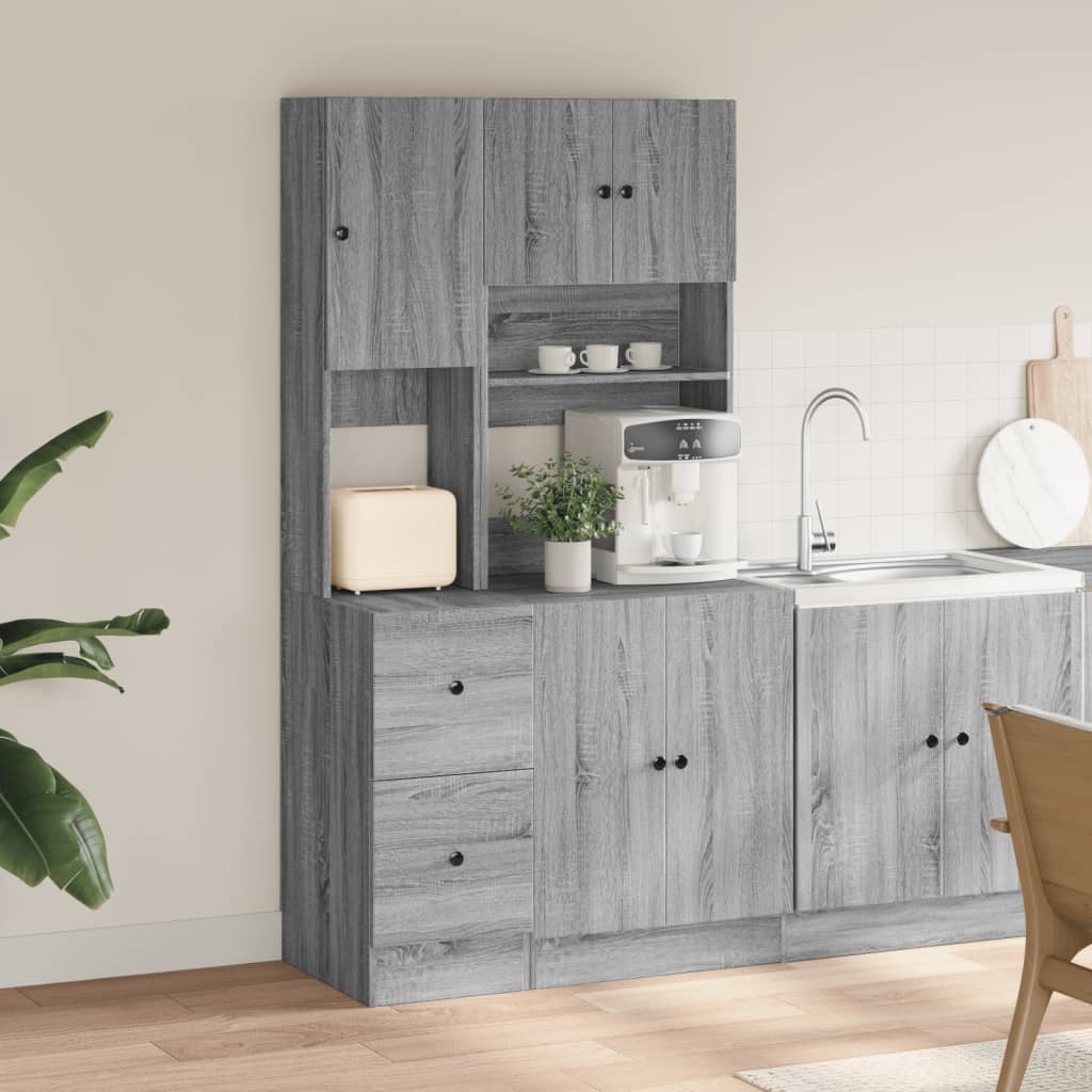 vidaXL Dulap de bucătărie, gri sonoma, 95x50x180 cm lemn prelucrat