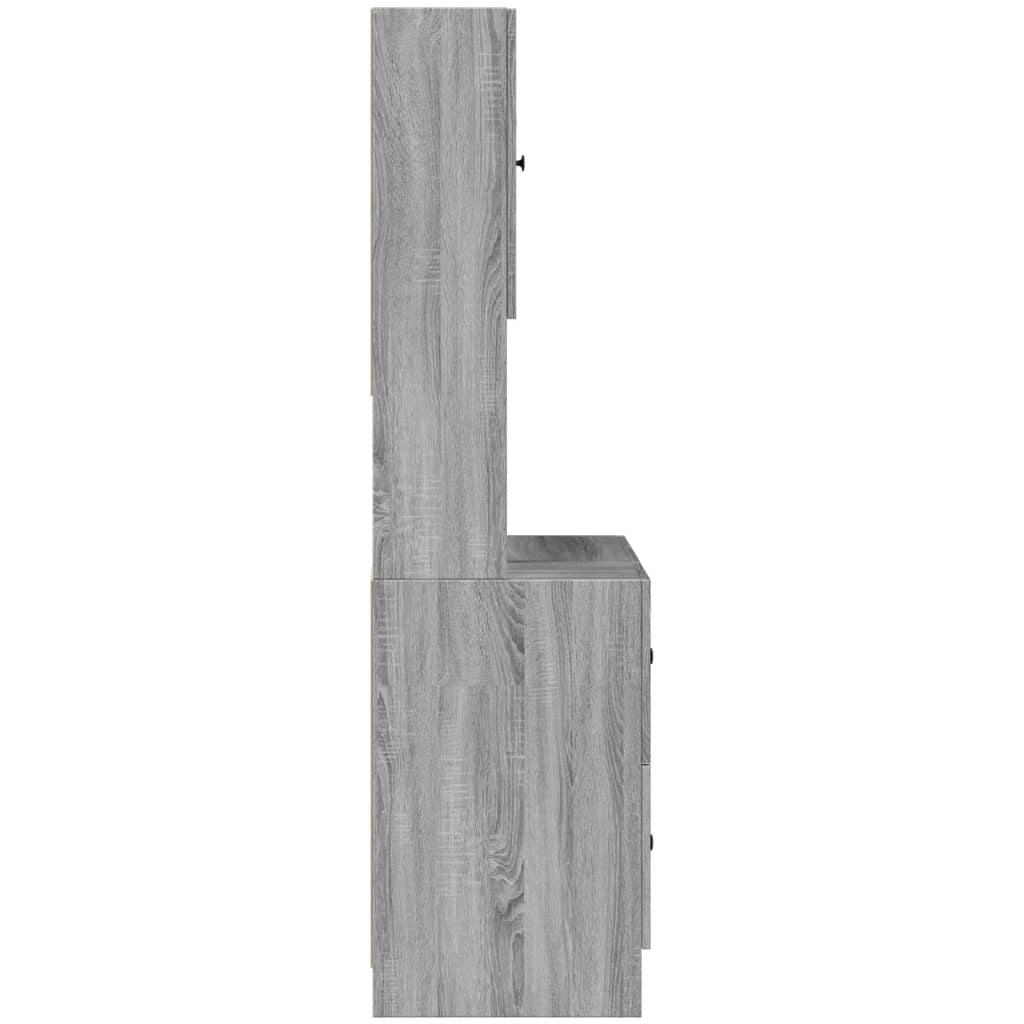 vidaXL Dulap de bucătărie, gri sonoma, 95x50x180 cm lemn prelucrat