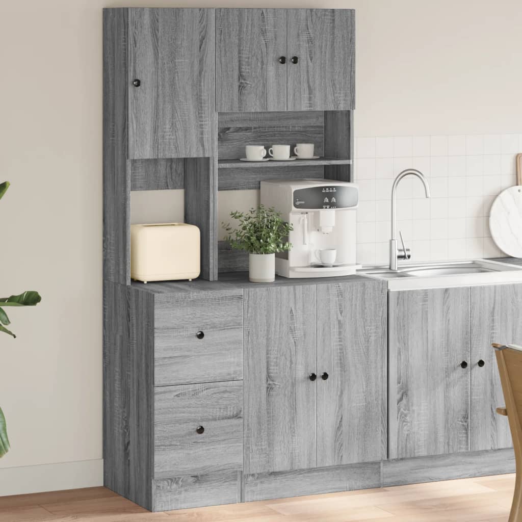 vidaXL Dulap de bucătărie, gri sonoma, 95x50x180 cm lemn prelucrat