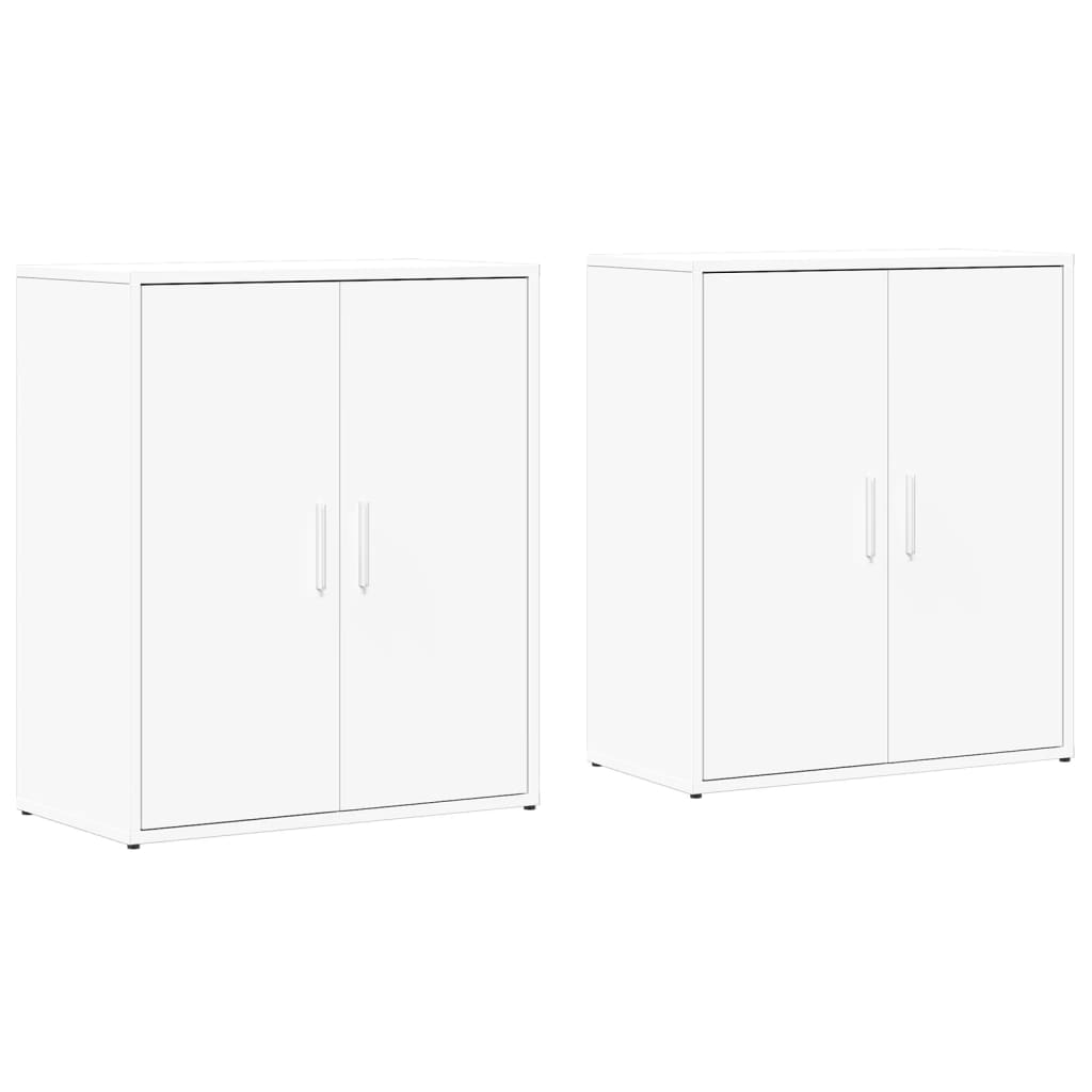 vidaXL Dulapuri, 2c., alb, 60x31x70 cm, lemn prelucrat vidaXL Dulapuri, 2c., alb, 60x31x70 cm, lemn prelucrat
