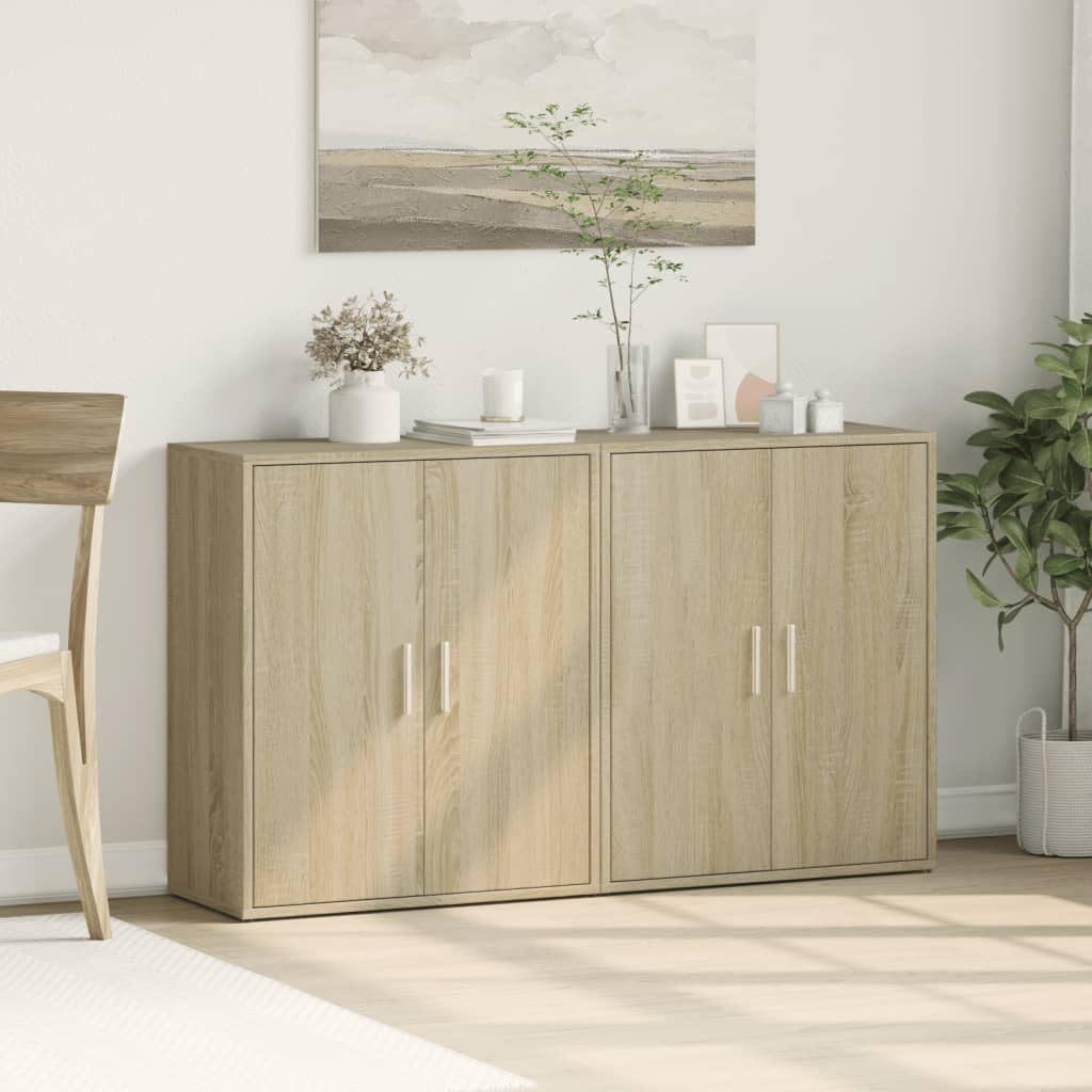 vidaXL Dulapuri, 2 buc., stejar sonoma, 60x31x70 cm, lemn prelucrat