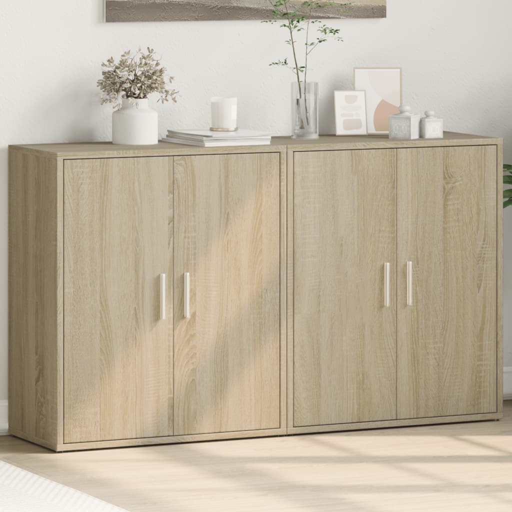 vidaXL Dulapuri, 2 buc., stejar sonoma, 60x31x70 cm, lemn prelucrat