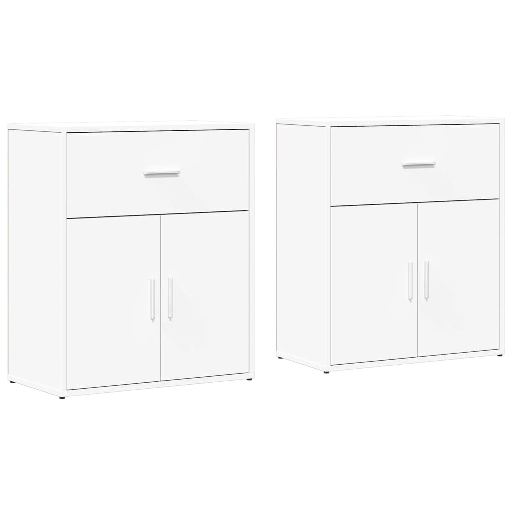 vidaXL Dulapuri, 2c., alb, 60x31x70 cm, lemn prelucrat vidaXL Dulapuri, 2c., alb, 60x31x70 cm, lemn prelucrat