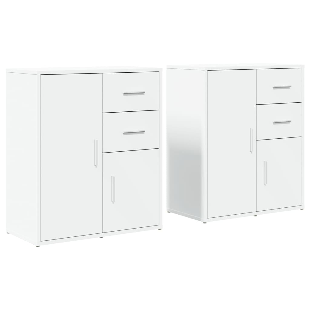vidaXL Dulapuri, 2c., alb, 60x31x70 cm, lemn prelucrat vidaXL Dulapuri, 2c., alb, 60x31x70 cm, lemn prelucrat