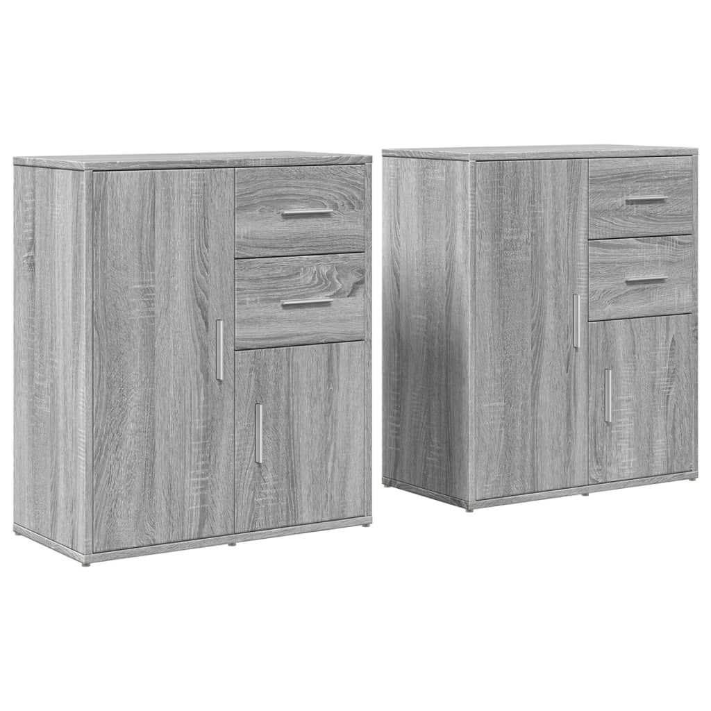 vidaXL Dulapuri, 2 buc., gri sonoma, 60x31x70 cm, lemn prelucrat