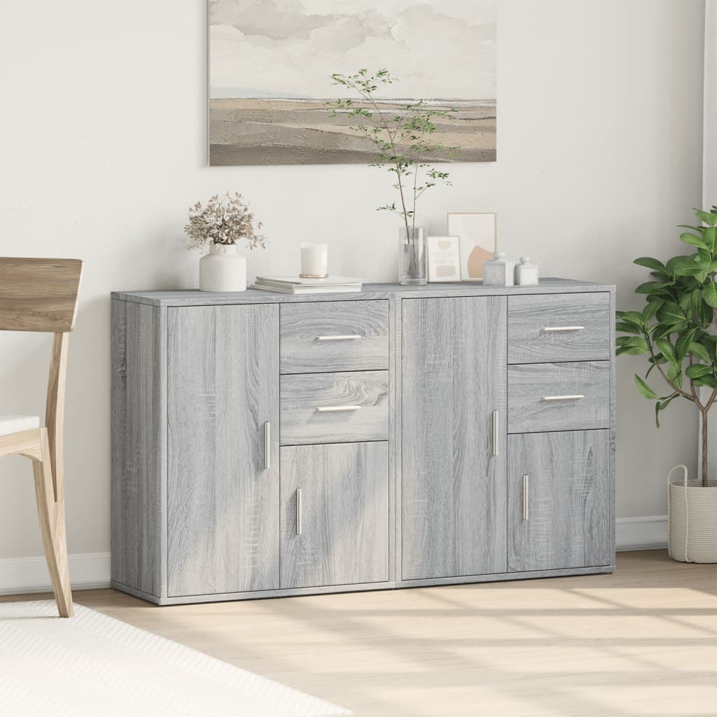 vidaXL Dulapuri, 2 buc., gri sonoma, 60x31x70 cm, lemn prelucrat