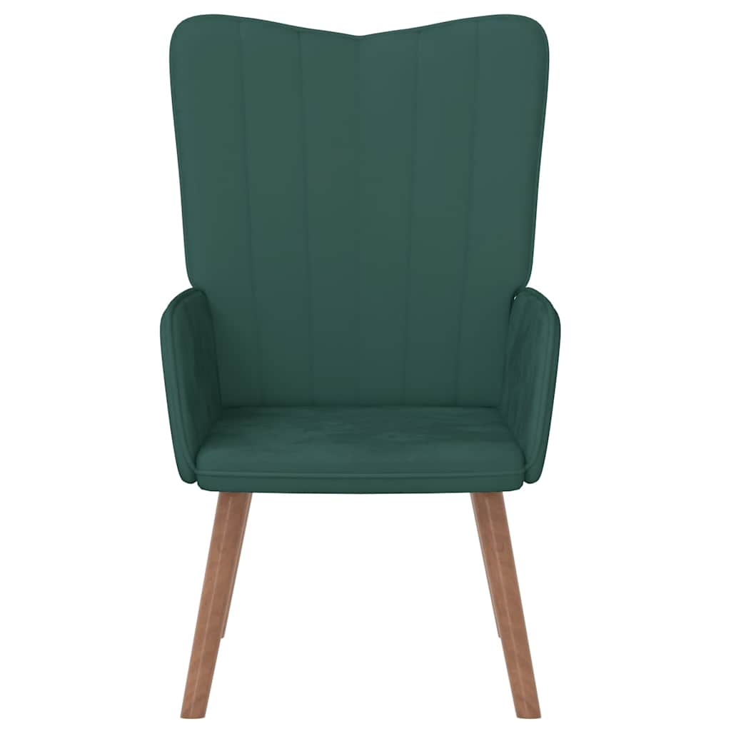 vidaXL Scaun de relaxare, verde închis, catifea vidaXL Scaun de relaxare, verde închis, catifea