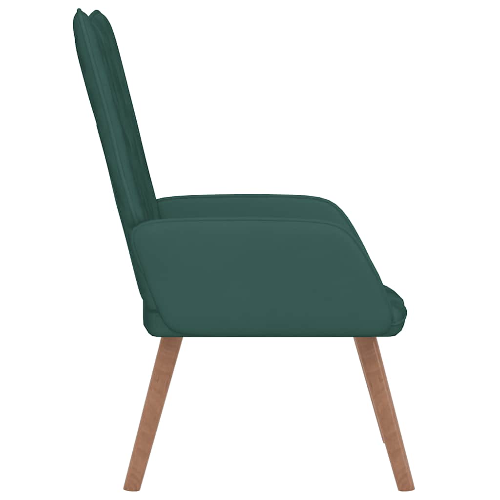 vidaXL Scaun de relaxare, verde închis, catifea vidaXL Scaun de relaxare, verde închis, catifea