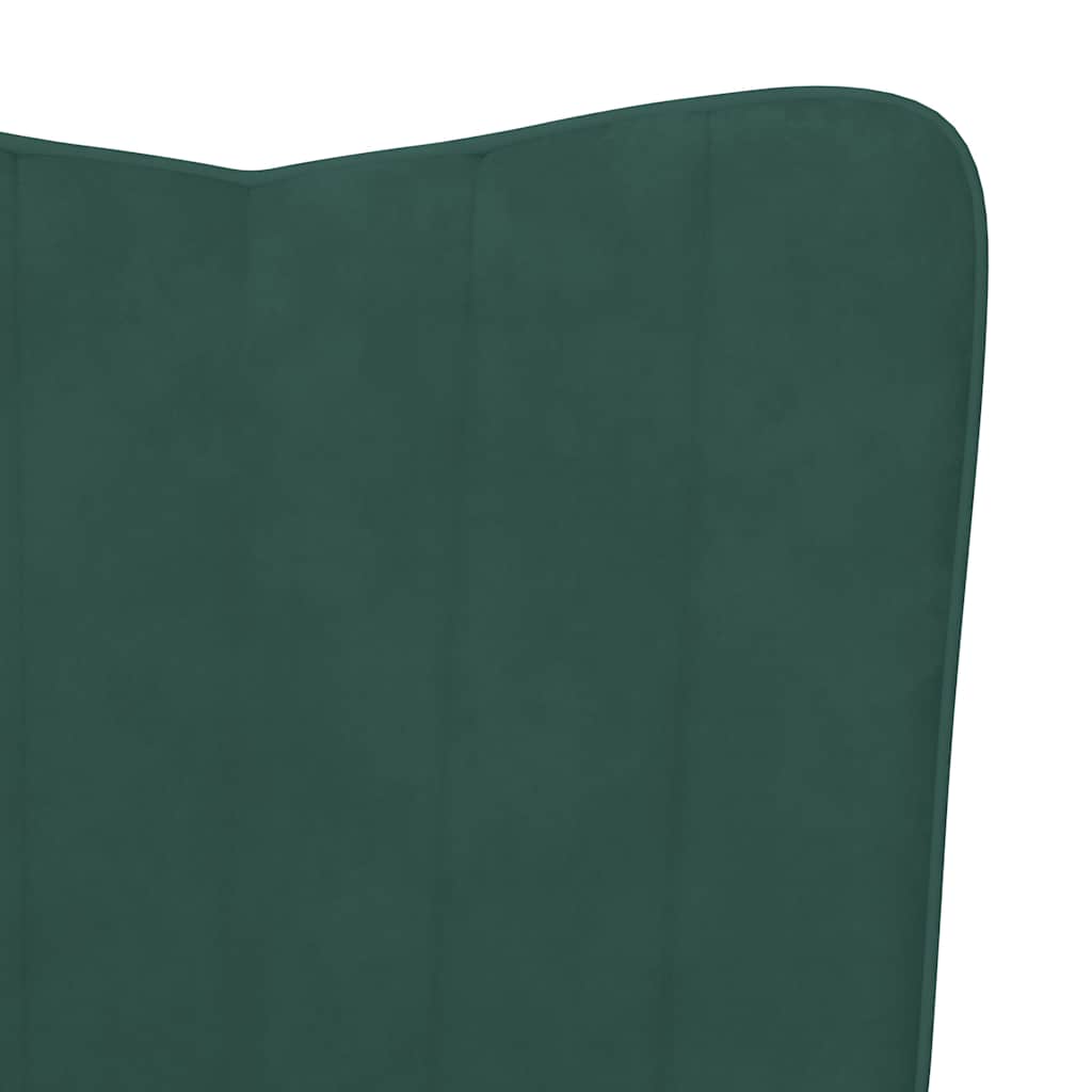 vidaXL Scaun de relaxare, verde închis, catifea vidaXL Scaun de relaxare, verde închis, catifea