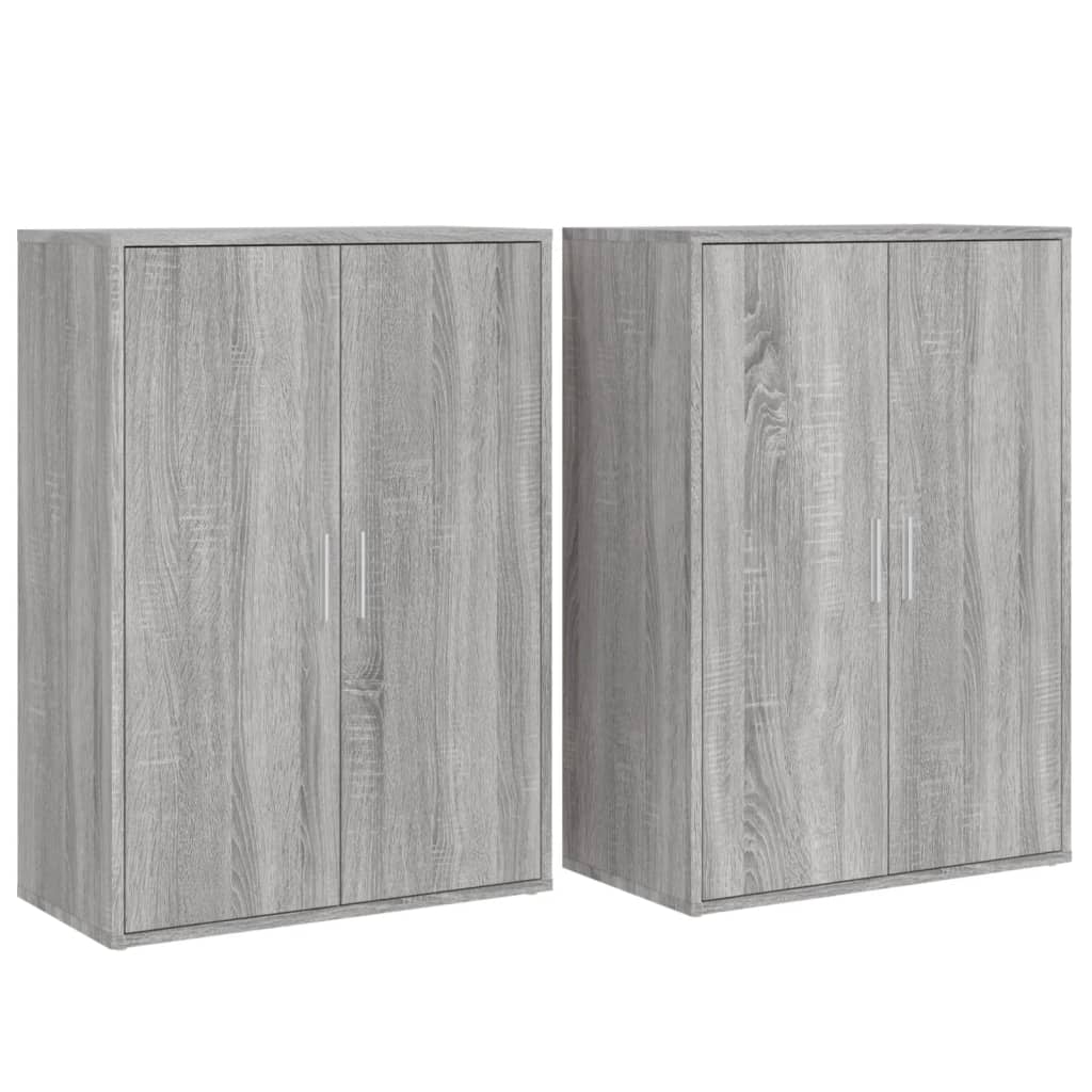 vidaXL Dulapuri, 2 buc., gri sonoma, 60x31x84 cm, lemn prelucrat