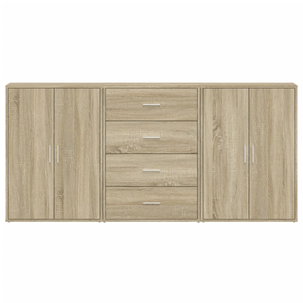vidaXL Dulapuri, 3 buc., stejar sonoma, 60x31x84 cm, lemn prelucrat vidaXL Dulapuri, 3 buc., stejar sonoma, 60x31x84 cm, lemn prelucrat