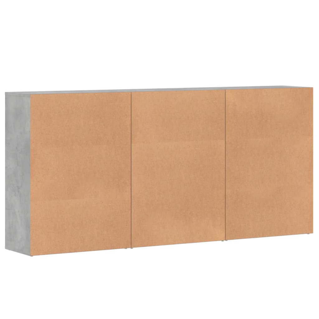 vidaXL Dulapuri, 3 buc., gri beton, 60x31x84 cm, lemn prelucrat vidaXL Dulapuri, 3 buc., gri beton, 60x31x84 cm, lemn prelucrat