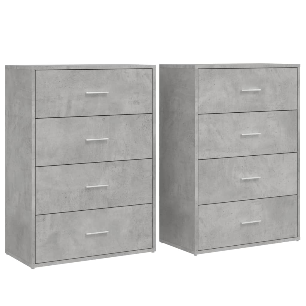 vidaXL Dulapuri, 2 buc., gri beton, 60x31x84 cm, lemn prelucrat vidaXL Dulapuri, 2 buc., gri beton, 60x31x84 cm, lemn prelucrat
