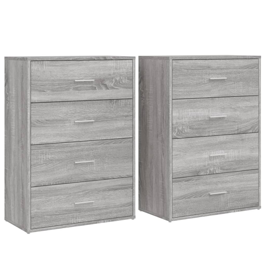 vidaXL Dulapuri, 2 buc., gri sonoma, 60x31x84 cm, lemn prelucrat