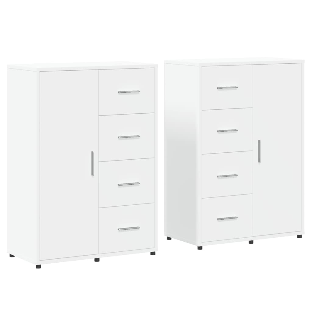 vidaXL Dulapuri, 2 buc., alb, 60x31x84 cm, lemn prelucrat