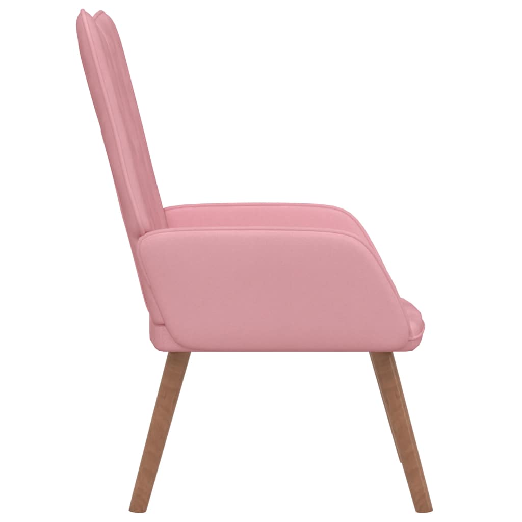 vidaXL Scaun de relaxare, roz, catifea vidaXL Scaun de relaxare, roz, catifea
