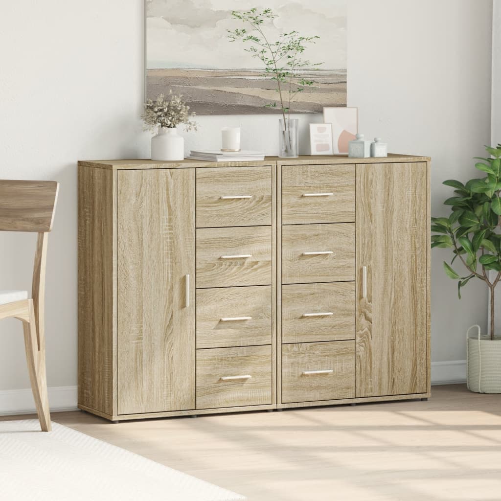 vidaXL Dulapuri, 2 buc., stejar sonoma, 60x31x84 cm, lemn prelucrat