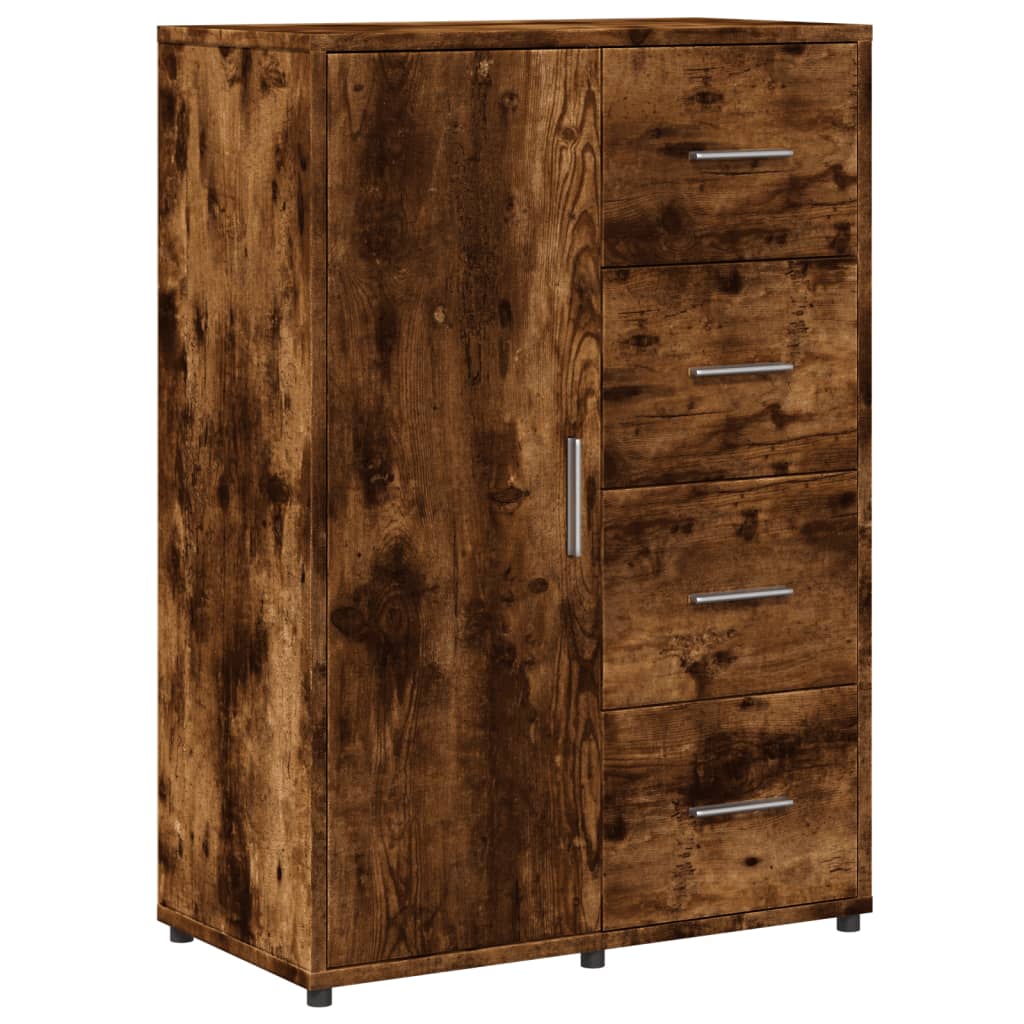 vidaXL Dulapuri, 2 buc., stejar fumuriu, 60x31x84 cm, lemn prelucrat