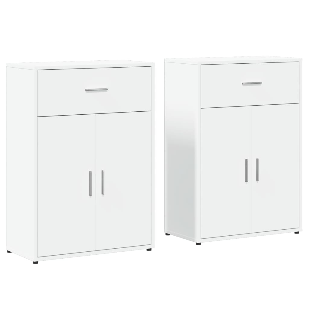 vidaXL Dulapuri, 2 buc., alb, 60x30x84 cm, lemn prelucrat