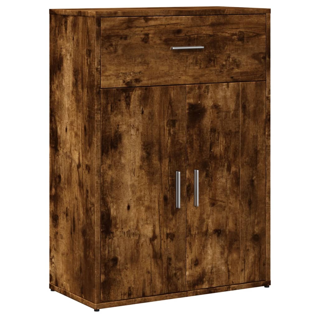vidaXL Comode, 2 buc., stejar fumuriu, 60x30x84 cm, lemn compozit vidaXL Comode, 2 buc., stejar fumuriu, 60x30x84 cm, lemn compozit