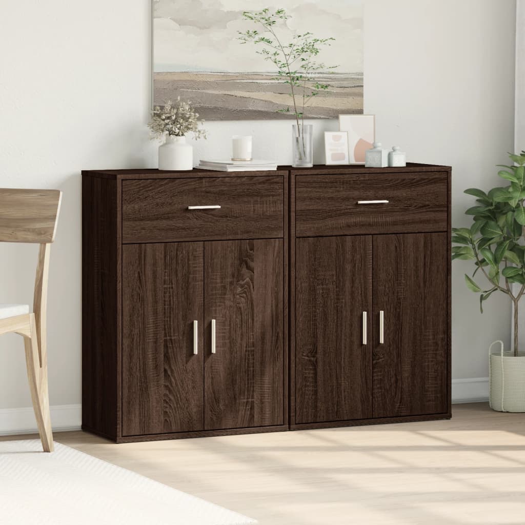 vidaXL Dulapuri, 2 buc., stejar fumuriu, 60x30x84 cm, lemn prelucrat