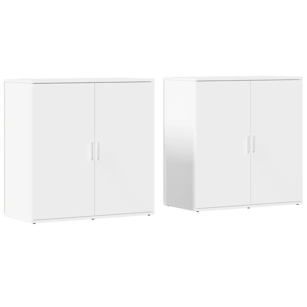 vidaXL Dulapuri, alb, 2 buc., 79x38x80 cm, lemn prelucrat vidaXL Dulapuri, alb, 2 buc., 79x38x80 cm, lemn prelucrat