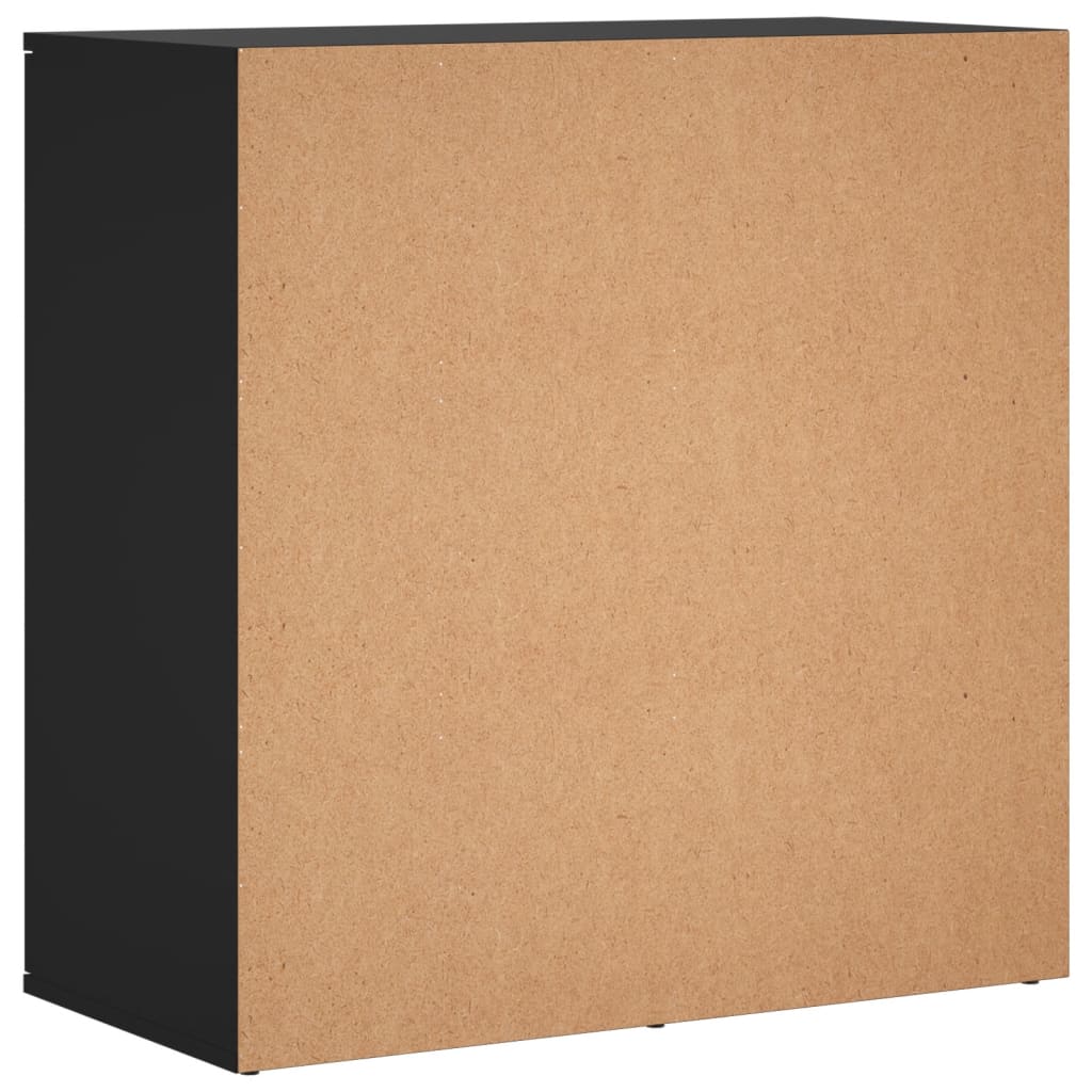 vidaXL Dulapuri, negru, 2 buc., 79x38x80 cm, lemn prelucrat vidaXL Dulapuri, negru, 2 buc., 79x38x80 cm, lemn prelucrat
