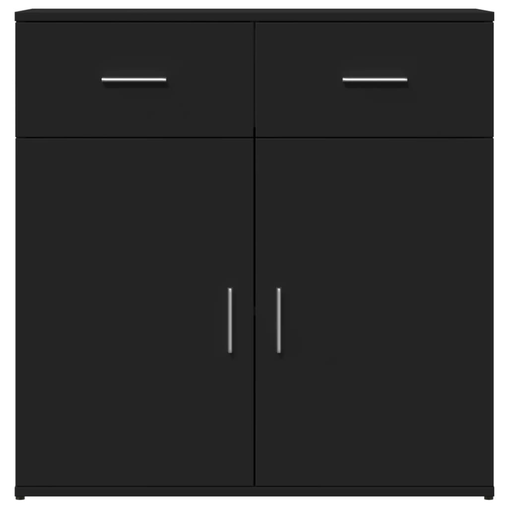 vidaXL Dulapuri, negru, 2 buc., 79x38x80 cm, lemn prelucrat vidaXL Dulapuri, negru, 2 buc., 79x38x80 cm, lemn prelucrat