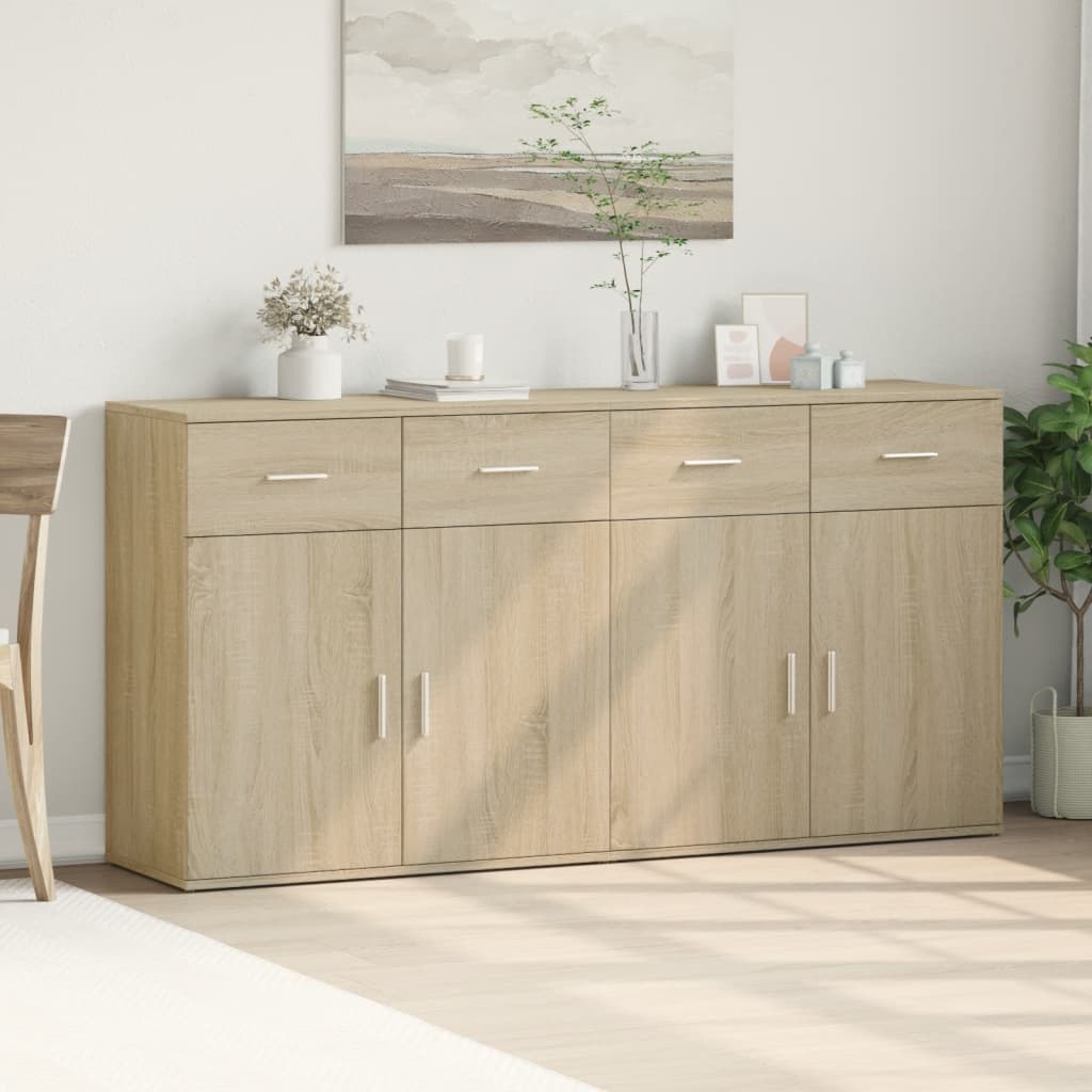 vidaXL Dulapuri, 2 buc., stejar sonoma, 79x38x80 cm, lemn prelucrat vidaXL Dulapuri, 2 buc., stejar sonoma, 79x38x80 cm, lemn prelucrat