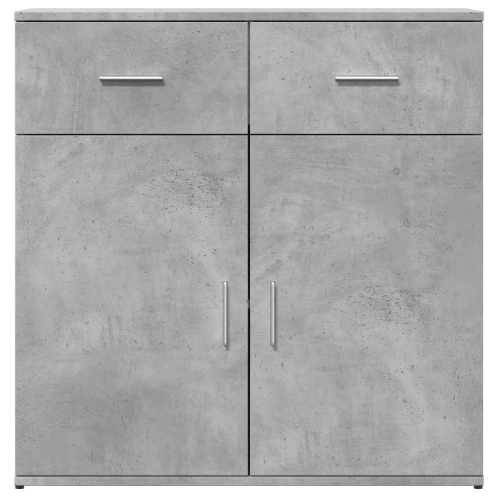vidaXL Dulapuri, 2 buc., gri beton, 79x38x80 cm, lemn prelucrat