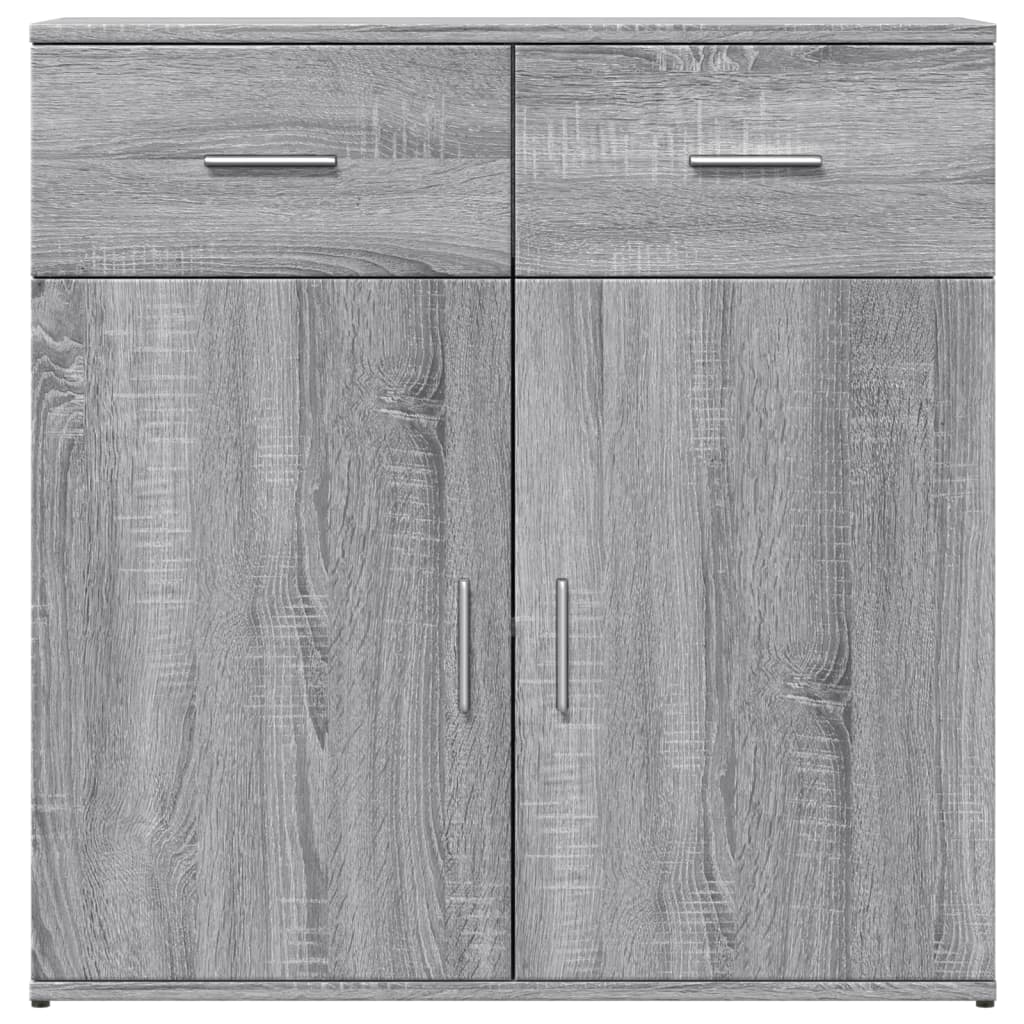 vidaXL Comode, 2 buc., gri sonoma, 79x38x80 cm, lemn compozit vidaXL Comode, 2 buc., gri sonoma, 79x38x80 cm, lemn compozit