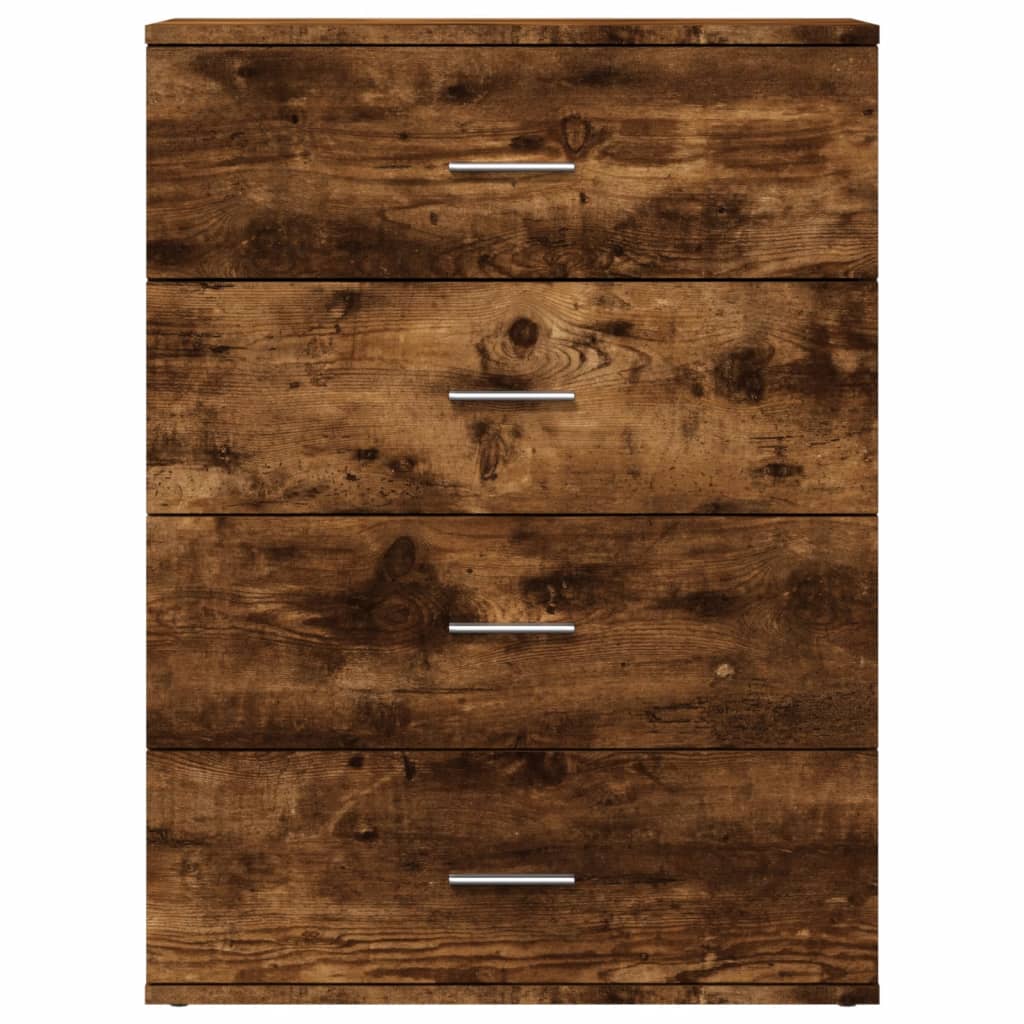 vidaXL Dulapuri, 2 buc., stejar fumuriu, 60x39x80 cm, lemn prelucrat