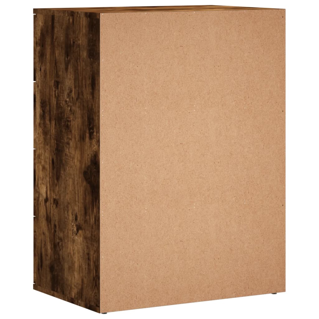 vidaXL Dulapuri, 2 buc., stejar fumuriu, 60x39x80 cm, lemn prelucrat