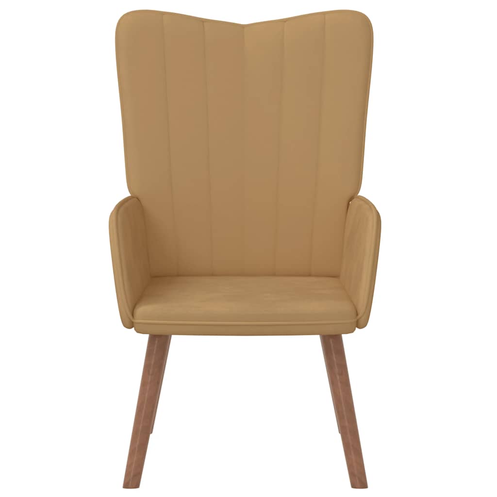 vidaXL Scaun de relaxare, maro, catifea