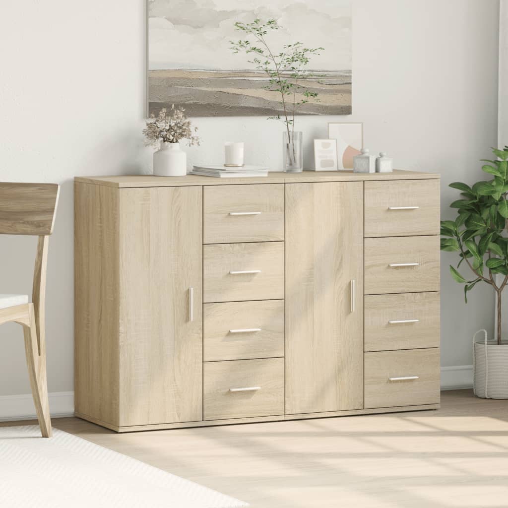 vidaXL Dulapuri, 2 buc., stejar sonoma, 59x39x80 cm, lemn prelucrat