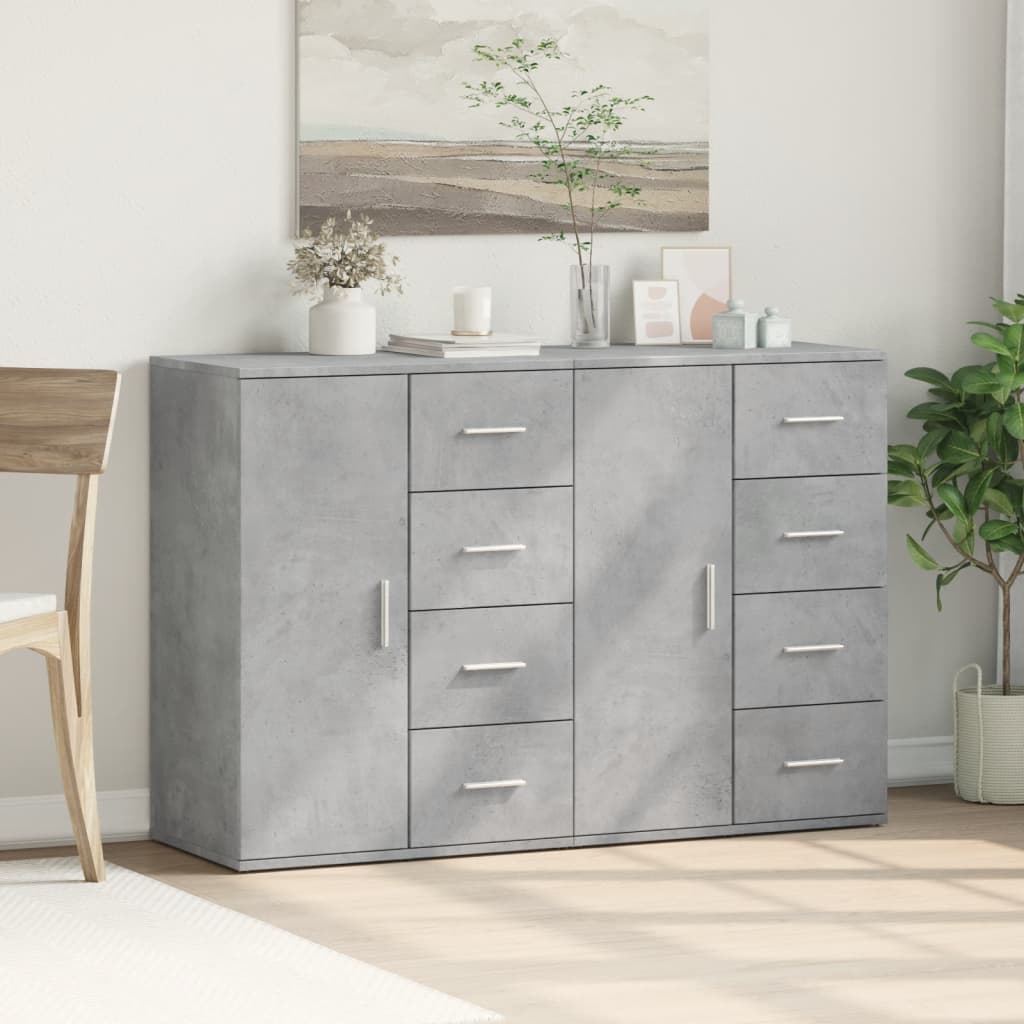 vidaXL Dulapuri, 2 buc., gri beton, 59x39x80 cm, lemn compozit