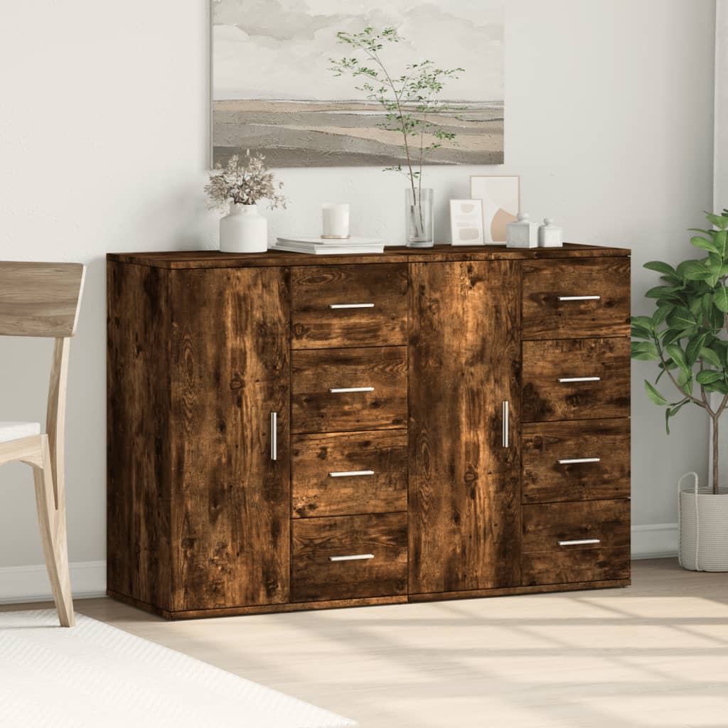vidaXL Dulapuri, 2 buc., stejar fumuriu, 59x39x80 cm, lemn compozit vidaXL Dulapuri, 2 buc., stejar fumuriu, 59x39x80 cm, lemn compozit